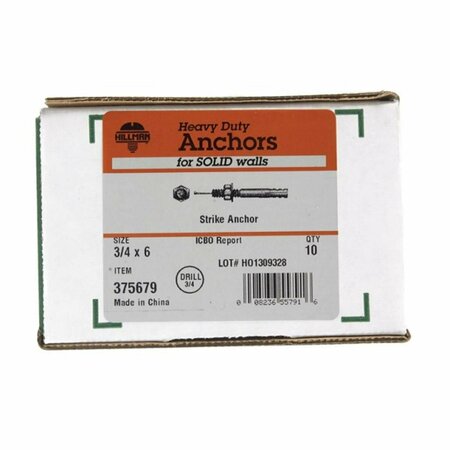 HOMECARE PRODUCTS 375679 0.75 x 6 in. Strike Anchor - Zinc Plated Steel HO3304864